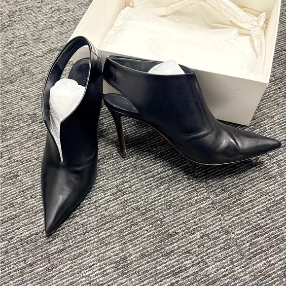 Celine Black Leather Heeled Boots - Picture 2 of 4